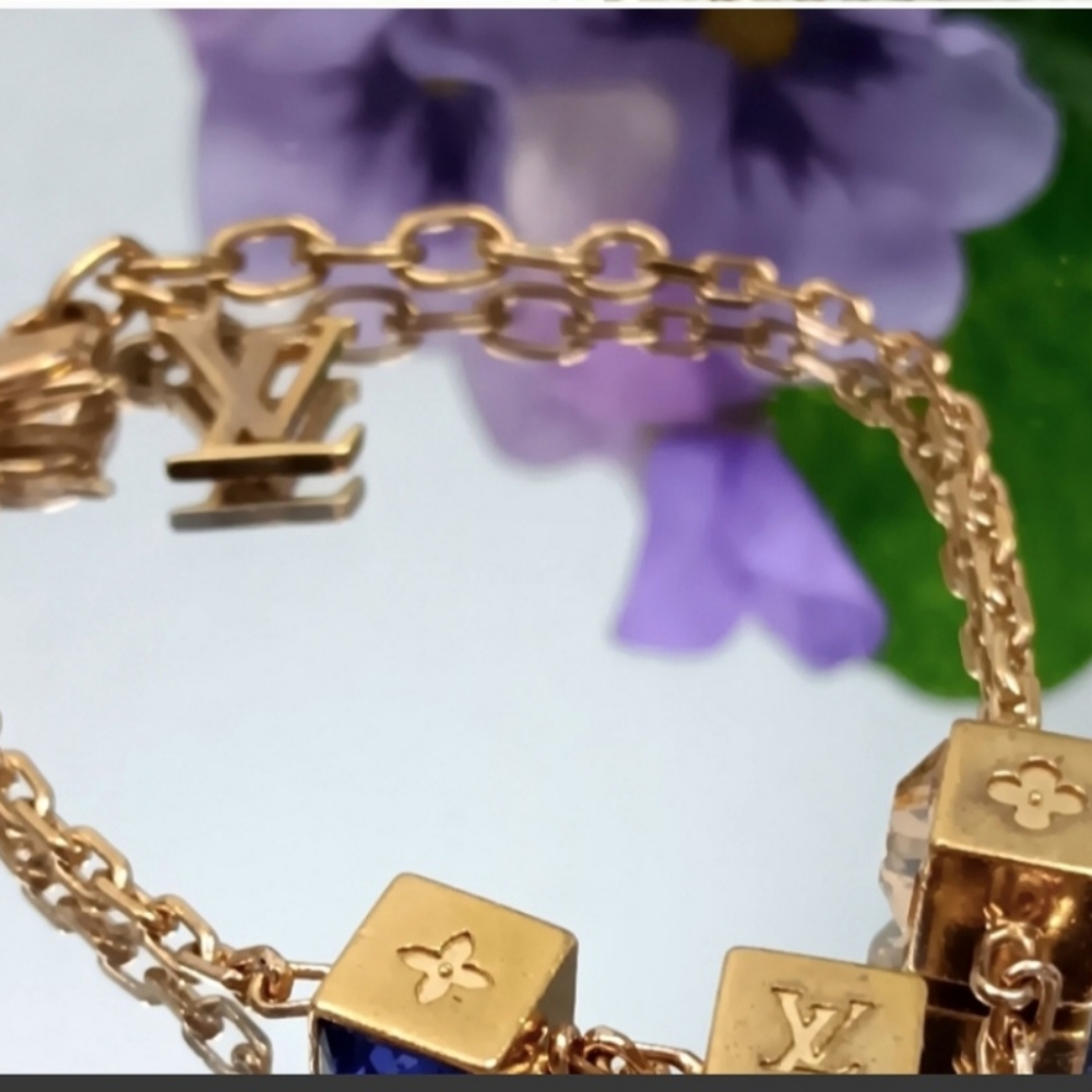 Louis Vuitton Gold and Blue Bracelet - Picture 3 of 4